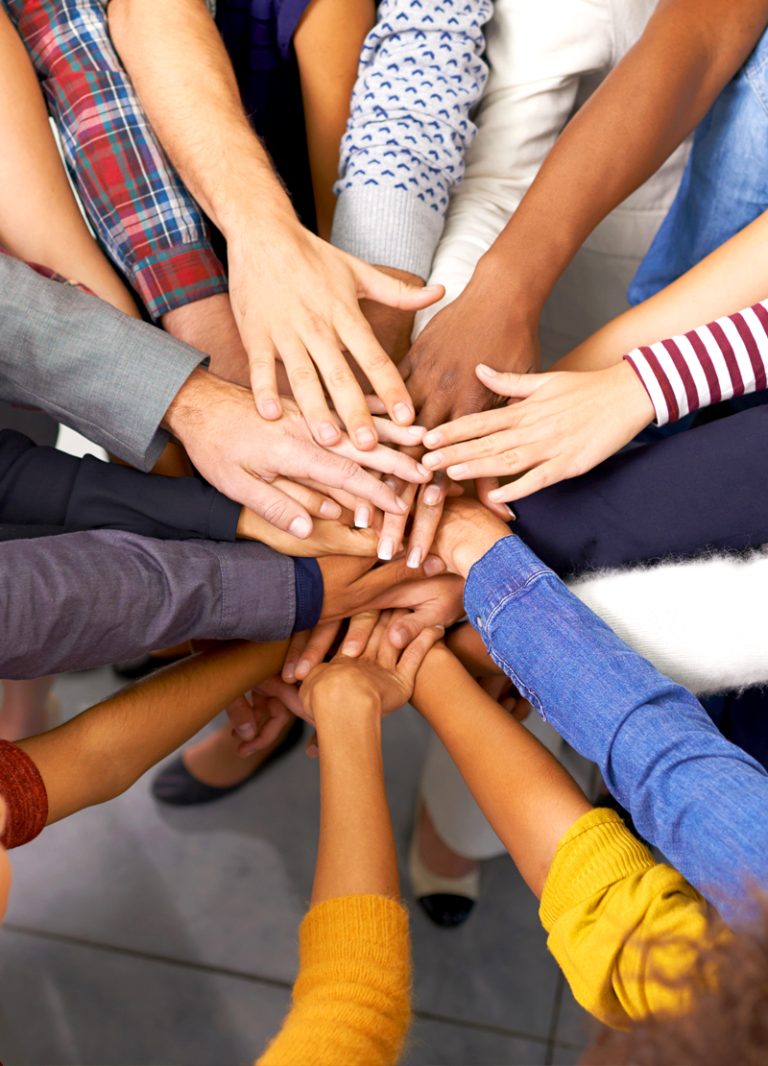 Pastoral teams, church teams, ministry teams, all put their hands in to cheer for MCode For Ministry